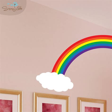 Rainbow Cloud Vinyl Wall Decal by SissyLittle on Etsy