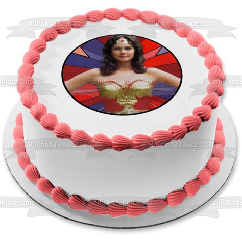 Dc Comics Justice League Wonder Woman Edible Cake Topper Image