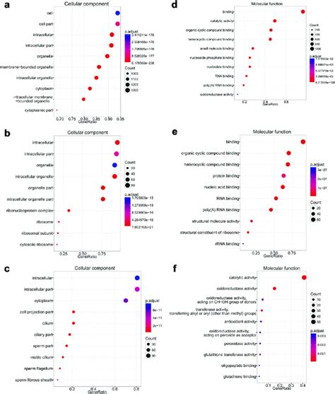 Cellular Components And Molecular Functions Of Go Analysis A C