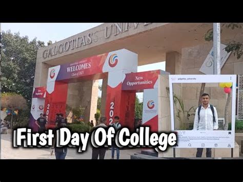 My First Day Of College Vlogging Galgotiya University Photo Shoot