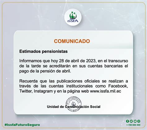 Issfa On Twitter Comunicado