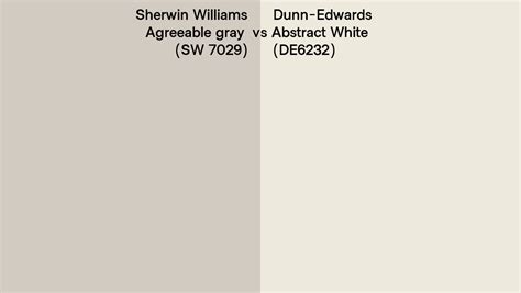 Sherwin Williams Agreeable Gray Sw 7029 Vs Dunn Edwards Abstract White De6232 Side By Side