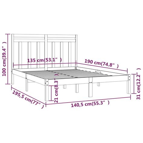 Estrutura De Cama Dupla X Cm Madeira Maci A Preto Boutikxl Loja