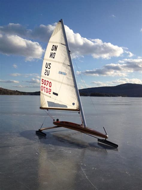 Ice Boat ~ A local favorite ice boat is the DN (Detroit News) class | Sailing, Land sailing, Boat