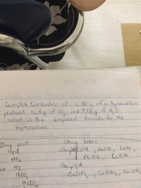 Oneclass Complete Combustion Of G Of A Hydrocarbon Produced