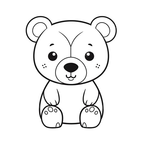 Dibujo De Lindo Oso Para Colorear Paginas Gratis Garabatos Y Esquema