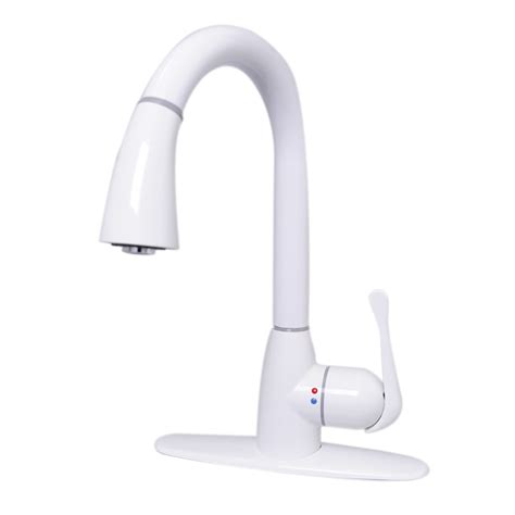 Cleanflo Andromeda White Handle Pull Out Kitchen Faucet Things In