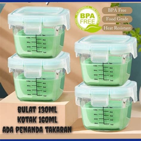 Jual Tempat Mpasi Kaca Wadah Mpasi Kaca Penyimpanan Mpasi Glass Baby