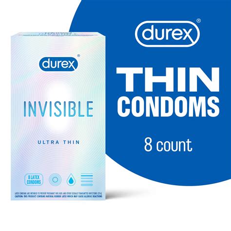 Durex Invisible Condoms Ultra Thin Ultra Sensitive Natural Rubber