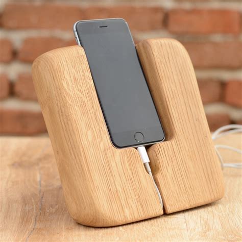 Da Oak Wood Square Smart Phone Stand - Doc Artisan - Touch of Modern