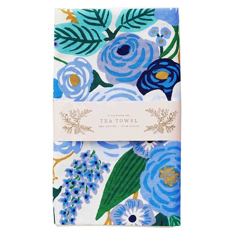 Rifle Paper Co Tea Towel Garden Party Blue Bei Maedlade Kaufen