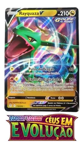 Carta Pokémon Rayquaza V Céus Em Evolução Original Parcelamento sem juros