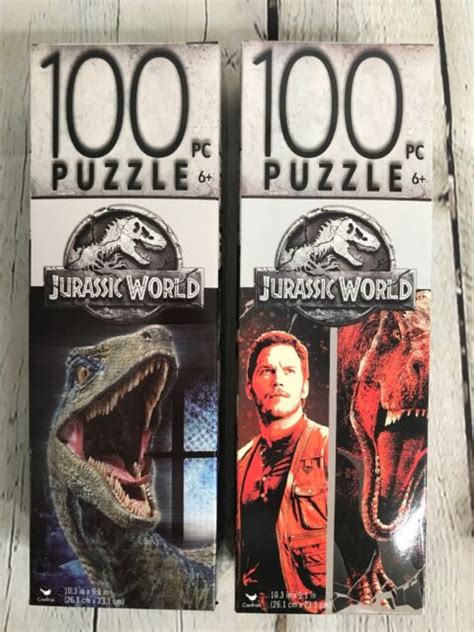 Jurassic World By Cardinal Dinosaur Jigsaw Puzzle 100 Pieces Lot Of 2 Ebay