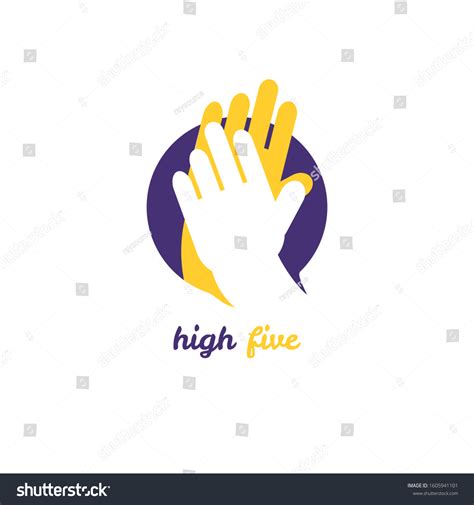 Simple Fun Logo High Five Hands Stock Vector (Royalty Free) 1605941101 | Shutterstock