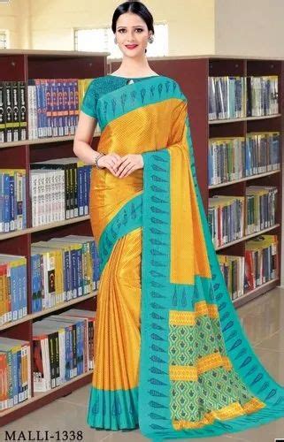 Daily Wear Casual Wear Printed Mysore Silk Saree 6 3 M With Blouse