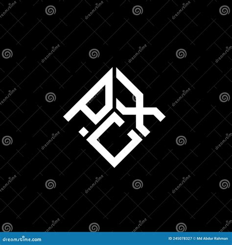 Dise O De Logotipo De Letra Pcx En Fondo Negro Concepto Del Logotipo