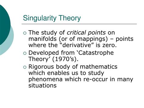 PPT - Singularity Theory and its Applications PowerPoint Presentation ...