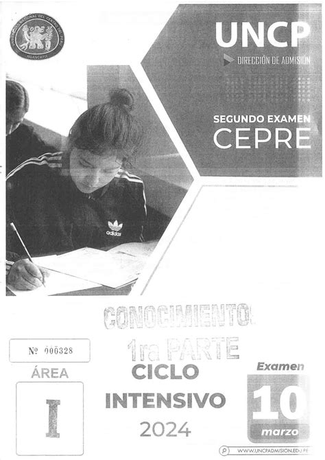 SOLUTION Segundo Examen Cepre Uncp Preguntas Asmision 2024 Studypool