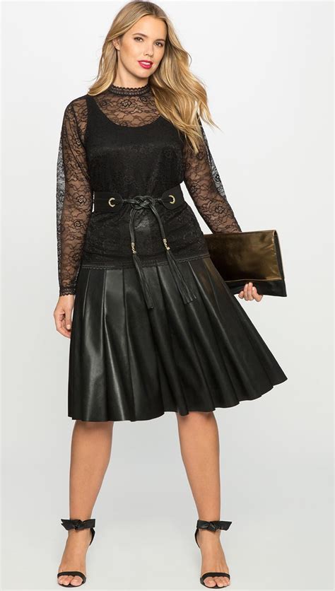 Plus Size Faux Leather Trumpet Skirt Plus Size Skirts Plus Size Maxi