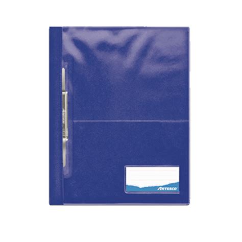 Folder Azul Tapa Transparente Con Fastener Oficio Artesco