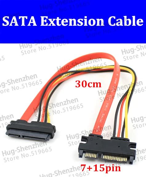 Pcs Pin Pin Male To Female Serial Ata Sata Hdd Data Power