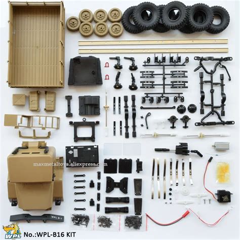 Wpl B16 1 16 Kit Diy Rc Truck Assemble Crawler Car 2 4g Mini Off Road