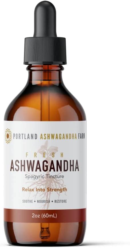 Fresh No Seca Ashwagandha Adaptogenic Tintura Líquida Ayurvédica Para