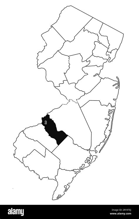 map camden county jersey state white background single