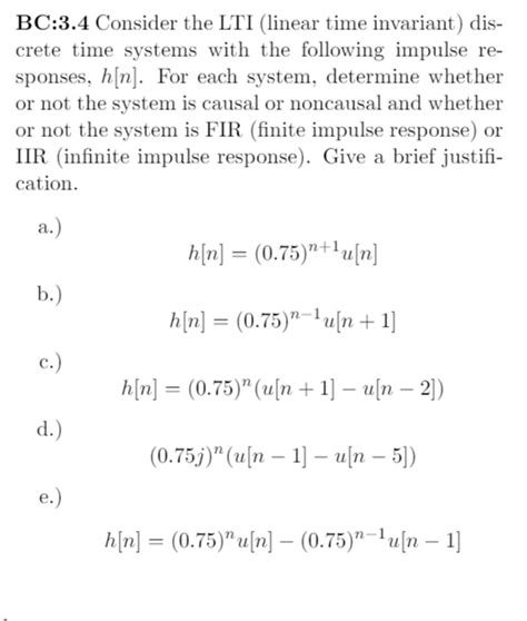 Solved Consider The Lti Linear Time Invariant Discrete