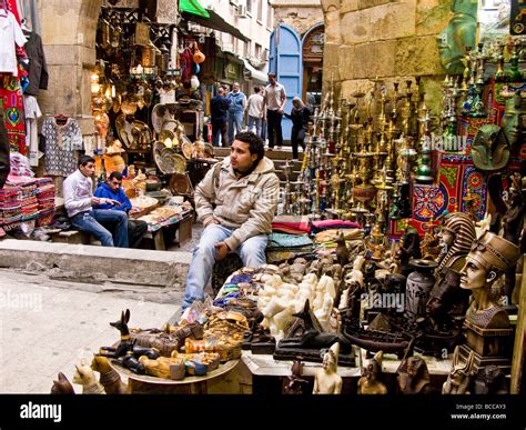 Souvenir Shop Khan El Khalili Old Cairo Stock Photo - Alamy