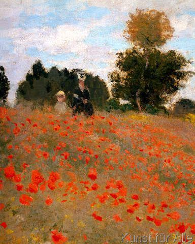 Claude Monet Les Coquelicots In Argenteuil Kunstdruck Leinwandbild