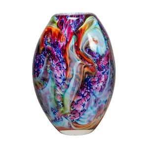 Dale Tiffany Adoro Multi Colored Hand Blown Art Glass Vase AV20357