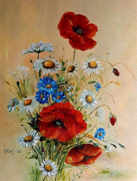 Pin By Marleen Meintjes On Art Poppies Verf Selfmaak In 2024 Flower