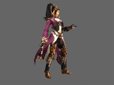 Diablo Iii Character Wizard Female 3d Model 3dsmax Files Free