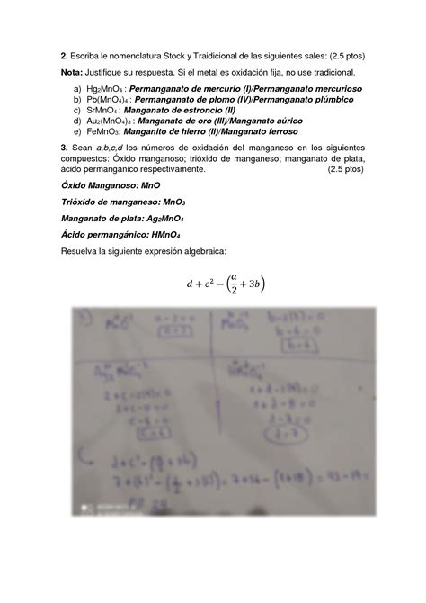 SOLUTION Resolución taller 3 nomenclatura inorgánica pregunta 1 1