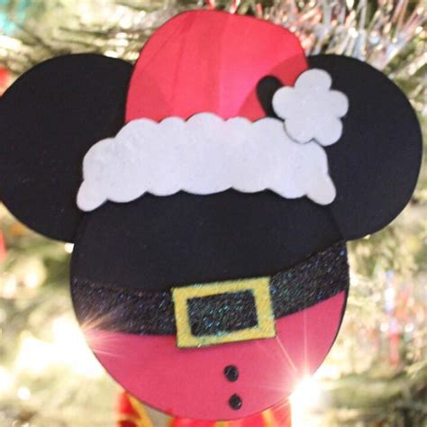 Santa Mickey & Minnie Mouse Christmas Ornaments Craft