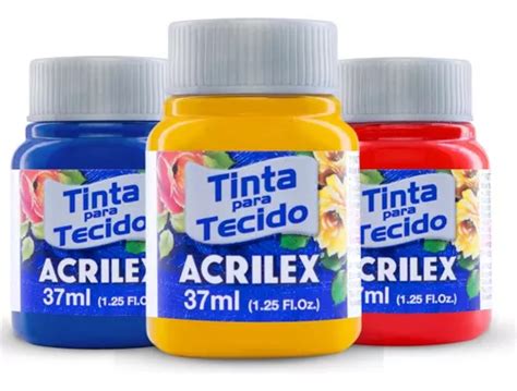 Kit Tinta Para Tecido Acrilex Ml Escolha As Cores