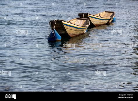 Switzerland Zurich Oar Boats Or Barges In The River Limmat Schweiz