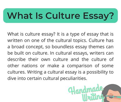 The Importance Of Culture Essay Sample By Handmadewritng