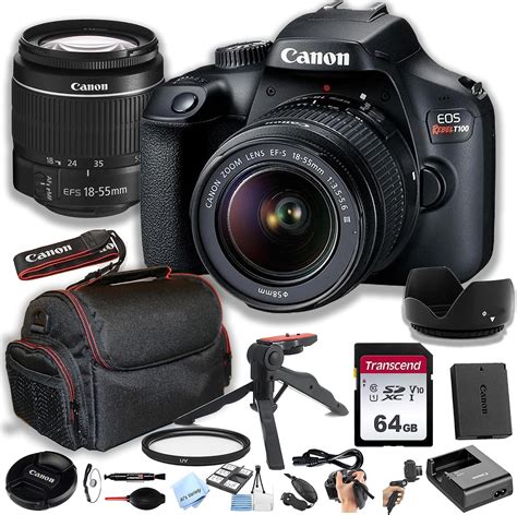 Canon EOS Rebel T100 DSLR Camera Bundle Review: Exceptional Features for Photography Enthusiasts ...