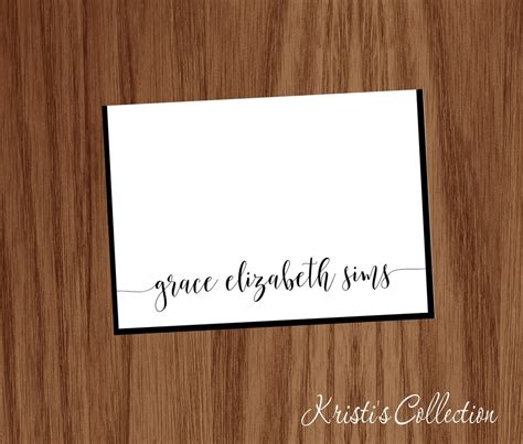 Folded Note Cards Classy Personal Stationery For Women Custom Thank You