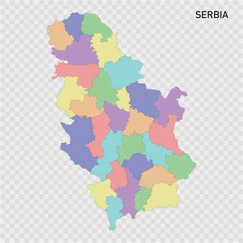 Isolated colored map of Serbia 25355837 Vector Art at Vecteezy