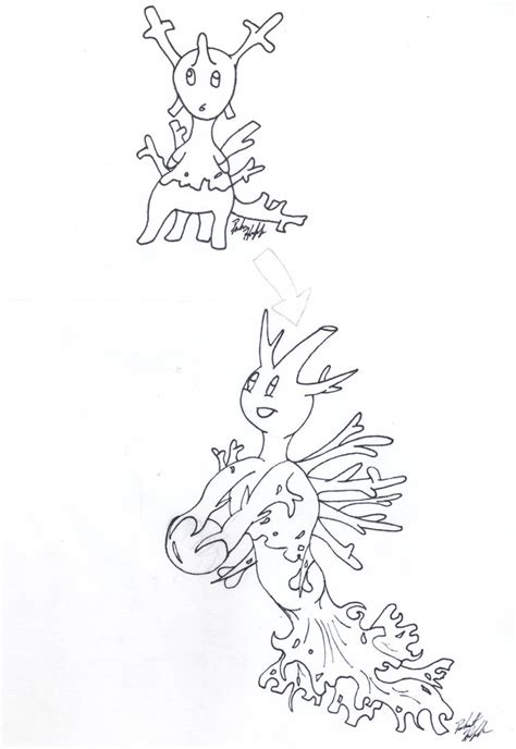 Corsola Evolution - Line Art by Pohlranda3 on DeviantArt