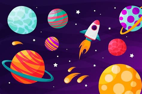 Free Vector Galaxy Background Design