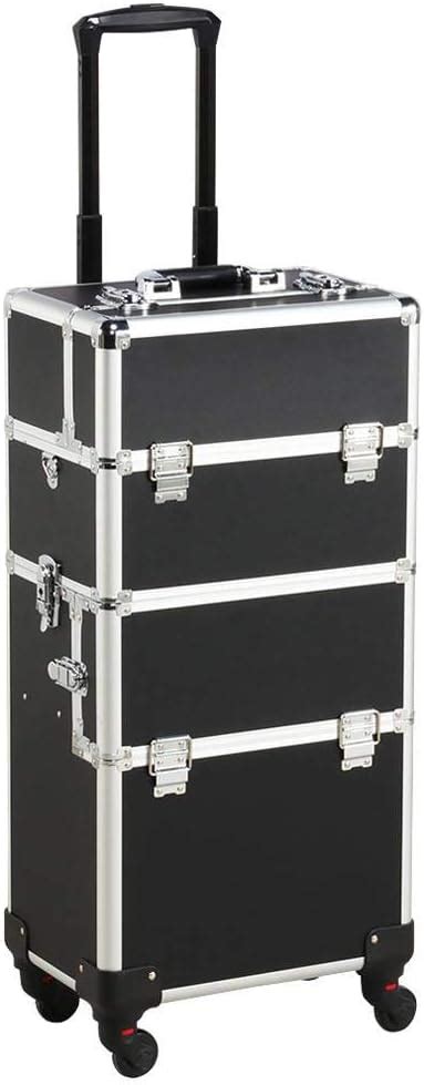 Yaheetech In Cosmetic Rolling Makeup Train Case Large Aluminum