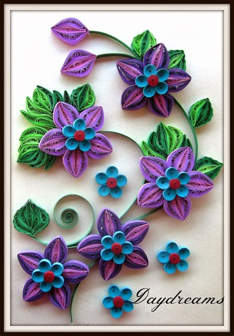 Purple Quilled Flowers DAYDREAMS