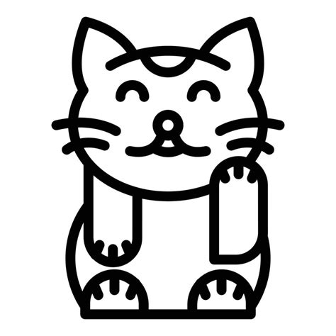 Cat mascot icon, outline style 15911574 Vector Art at Vecteezy