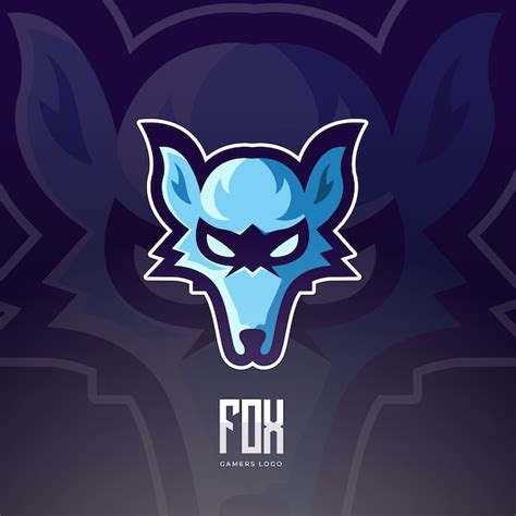 Premium Vector | Blue fox mascot esport logo design