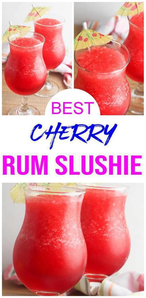 Alcoholic Drinks Best Cherry Rum Slushie Recipe Easy And Simple