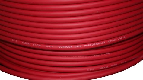 BRTB Contour 3224 Bulk Microphone Cable Per Foot Red 3224 RD 1